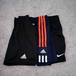 3 pairs Adidas and Nike boys shorts bundle size 5